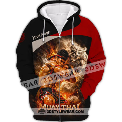 Unisex Shirt - Custom Muay Thai Shirt - Zipper Hoodie / S - T-shirt