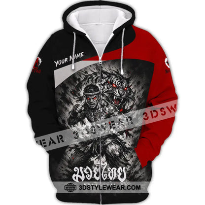 Unisex Shirt - Custom Muay Thai Shirt - Zipper Hoodie / S - T-shirt