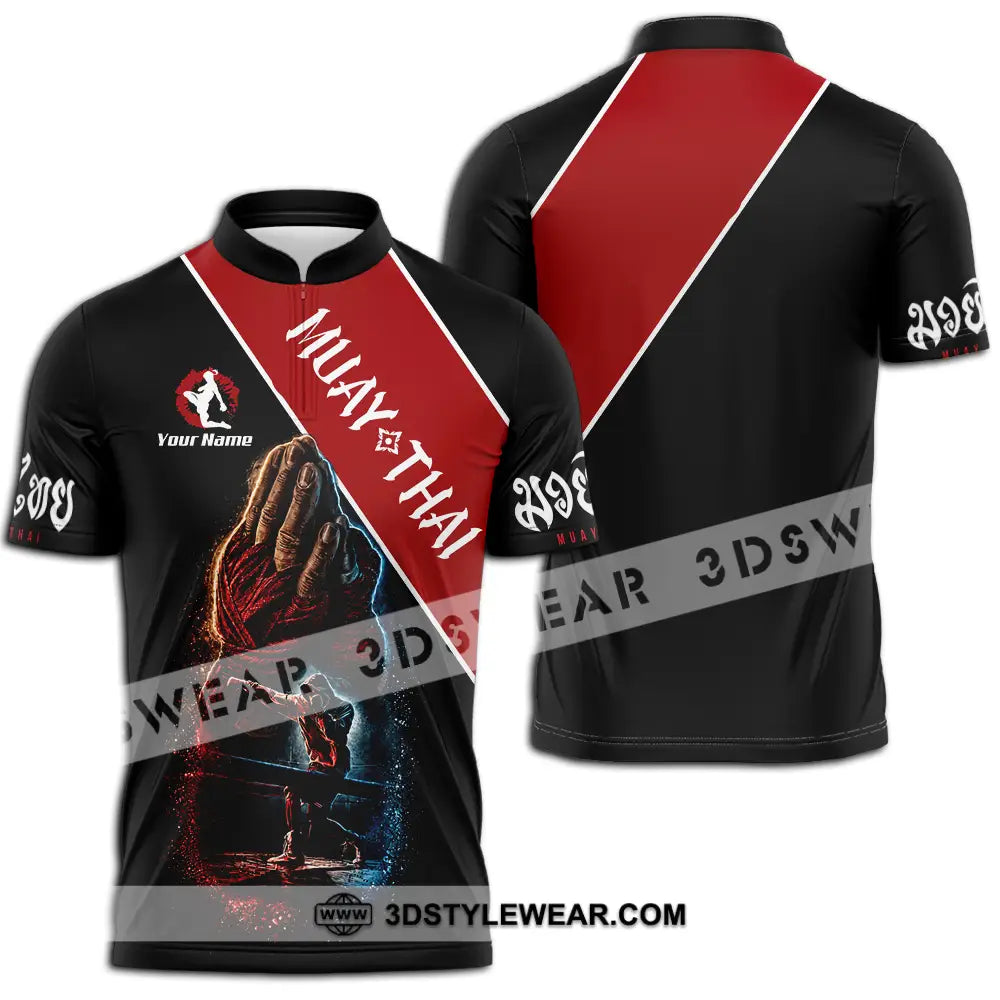 Unisex Shirt - Custom Muay Thai Shirt - Zipper Polo Shirt / S - T-shirt