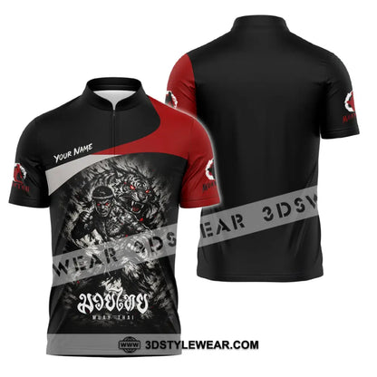 Unisex Shirt - Custom Muay Thai Shirt - Zipper Polo Shirt / S - T-shirt