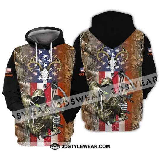 Unisex Shirt - Custom Name 3D Shirt - America Hunter style option 3
