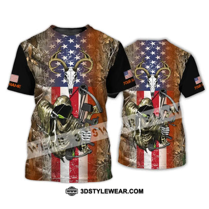 Unisex Shirt - Custom Name 3D Shirt - America Hunter T-Shirt / S T-shirt
