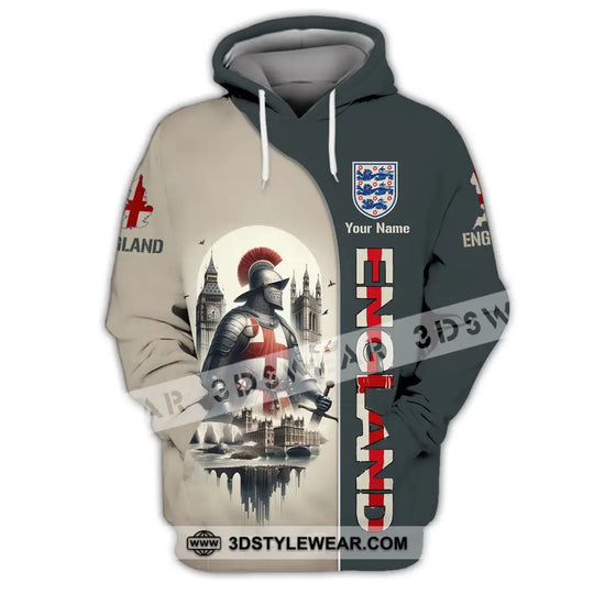 Unisex Shirt - Custom Name 3D Shirt - England Chevalier Shirt style option 3