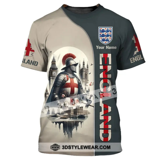 Unisex Shirt - Custom Name 3D Shirt - England Chevalier Shirt style option 2