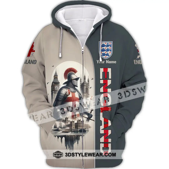 Unisex Shirt - Custom Name 3D Shirt - England Chevalier Shirt style option 4