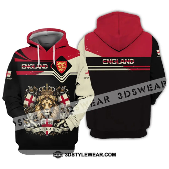 Unisex Shirt - Custom Name 3D Shirt - England Lion Queen Shirt style option 3