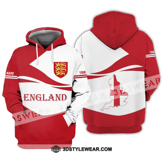 Unisex Shirt - Custom Name 3D Shirt - England Map, England Lover style option 3