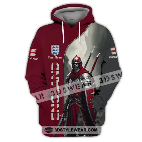 Unisex Shirt - Custom Name 3D Shirt For England Lover, Warrior style option 3