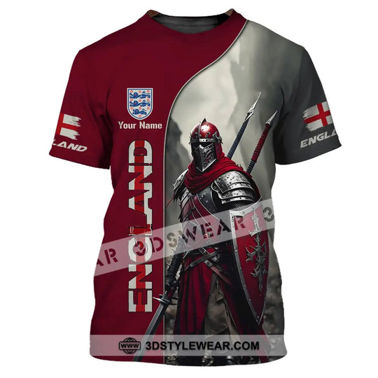 Unisex Shirt - Custom Name 3D Shirt For England Lover, Warrior style option 2