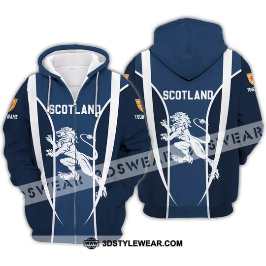 Unisex Shirt - Custom Name 3D Shirt - Lion Of Scotland style option 4