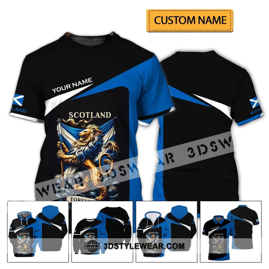 Unisex Shirt - Custom Name 3D Shirt - Scotland Forever style option 1