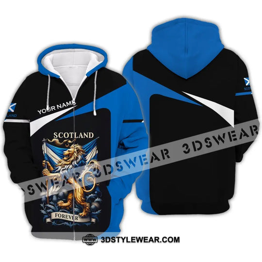 Unisex Shirt - Custom Name 3D Shirt - Scotland Forever style option 3