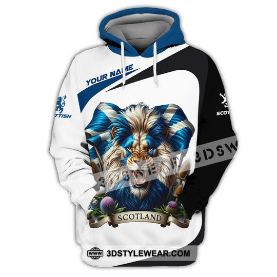 Unisex Shirt - Custom Name 3D Shirt - Scotland Lion style option 3