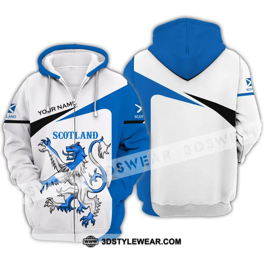 Unisex Shirt - Custom Name 3D Shirt - Scotland Lion Lover style option 4