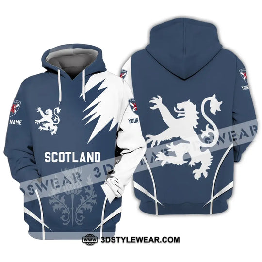 Unisex Shirt - Custom Name 3D Shirt - Scotland Logo style option 3
