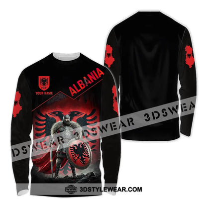 Unisex Shirt - Custom Name Shirt Abania - Long Sleeve Shirt / S - T-shirt