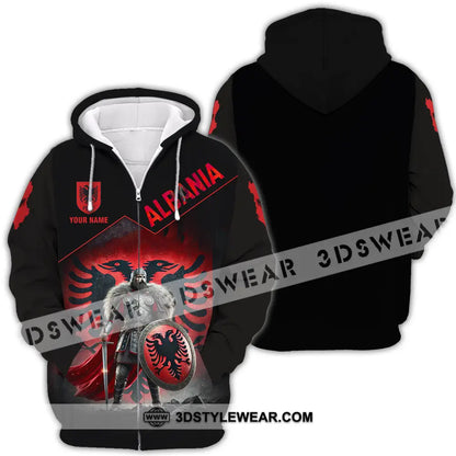 Unisex Shirt - Custom Name Shirt Abania - Zipper Hoodie / S - T-shirt