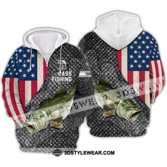 Unisex Shirt - Custom Name Shirt - America Bass Fishing Shirt style option 4