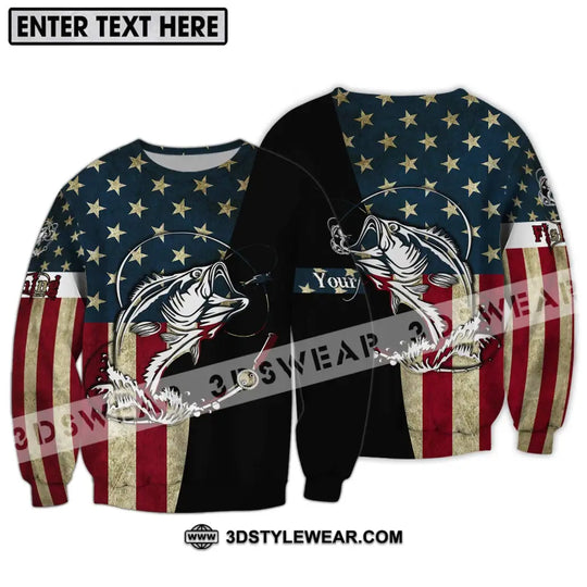 Unisex Shirt - Custom Name America Fishing Lover Shirt style option 4