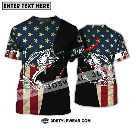 Unisex Shirt - Custom Name America Fishing Lover Shirt style option 1