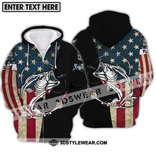 Unisex Shirt - Custom Name America Fishing Lover Shirt style option 2