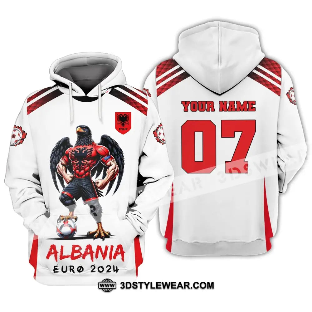 Unisex Shirt Euro 2024 Shirt Custom Name and Number Albania Football Shirt Albania Football Polo Long Sleeve Shirt