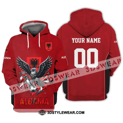 Unisex Shirt Euro 2024 Shirt Custom Name and Number Albania Football Shirt Albania Football Polo Long Sleeve Shirt