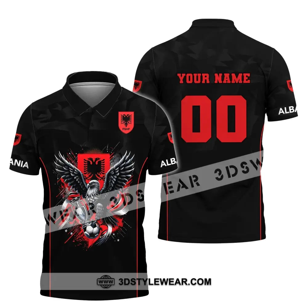 Unisex Shirt Euro 2024 Shirt Custom Name and Number Albania Football Shirt Albania Football Polo Long Sleeve Shirt