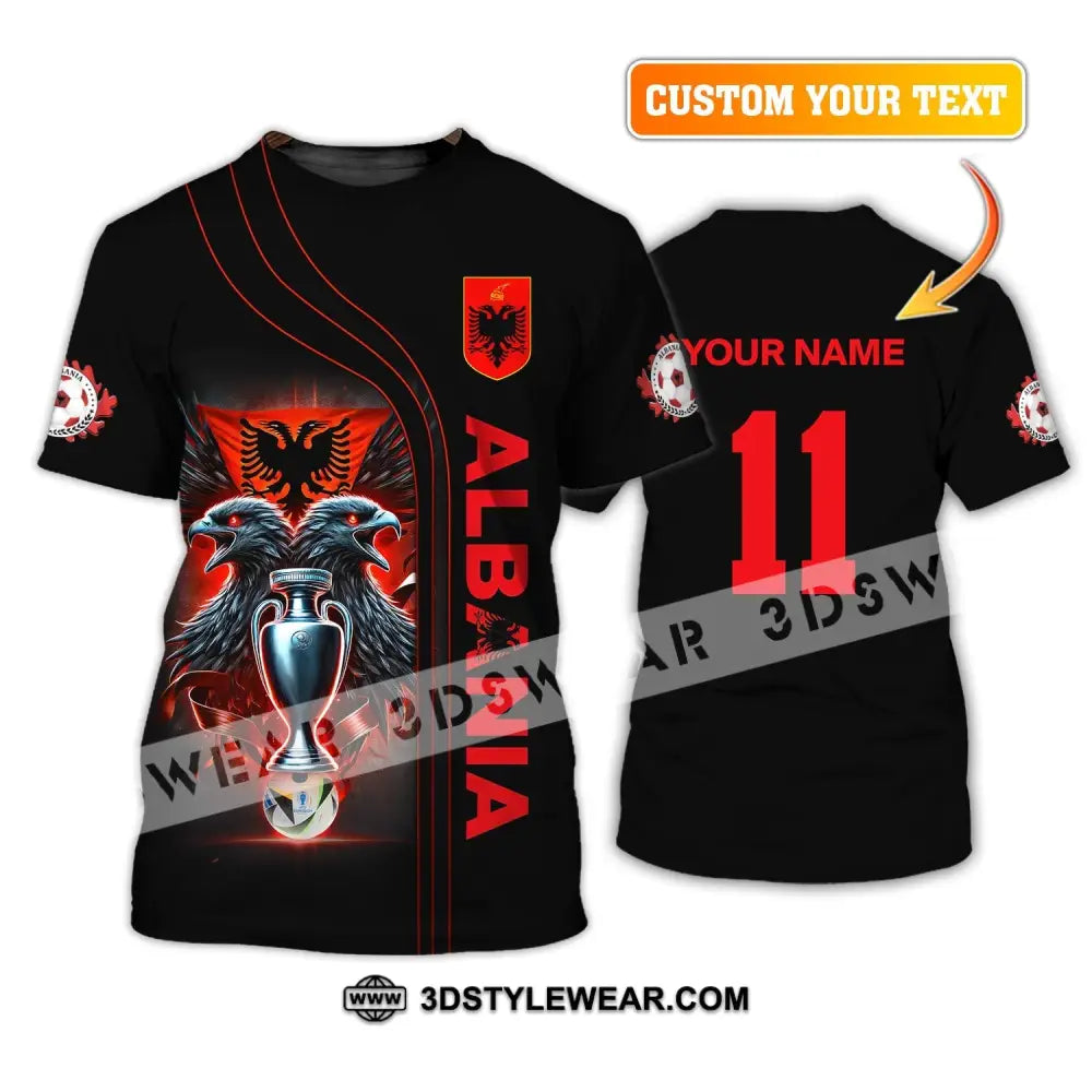 Unisex Shirt Euro 2024 Shirt Custom Name and Number Albania Football Shirt Albania Football Polo Long Sleeve Shirt