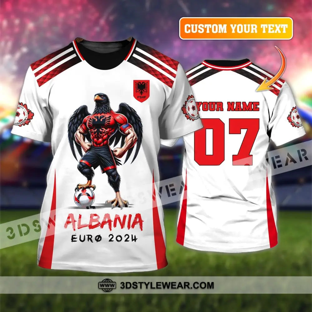 Unisex Shirt Euro 2024 Shirt Custom Name and Number Albania Football Shirt Albania Football Polo Long Sleeve Shirt