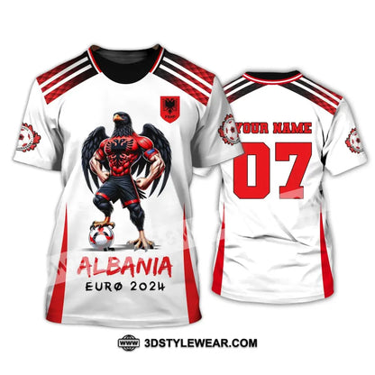Unisex Shirt Euro 2024 Shirt Custom Name and Number Albania Football Shirt Albania Football Polo Long Sleeve Shirt