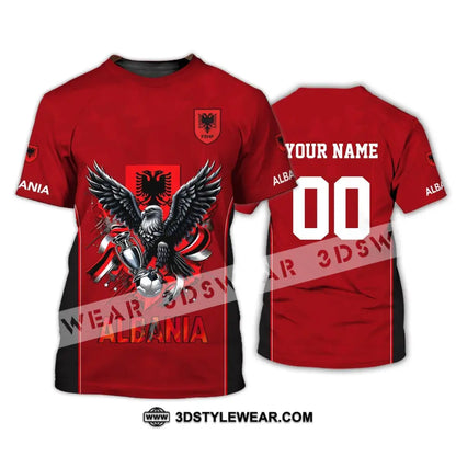 Unisex Shirt Euro 2024 Shirt Custom Name and Number Albania Football Shirt Albania Football Polo Long Sleeve Shirt
