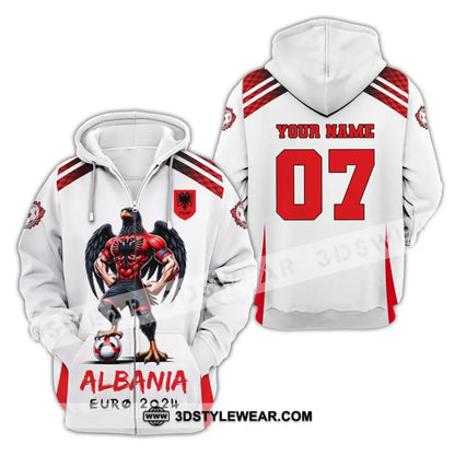 Unisex Shirt Euro 2024 Shirt Custom Name and Number Albania Football Shirt Albania Football Polo Long Sleeve Shirt