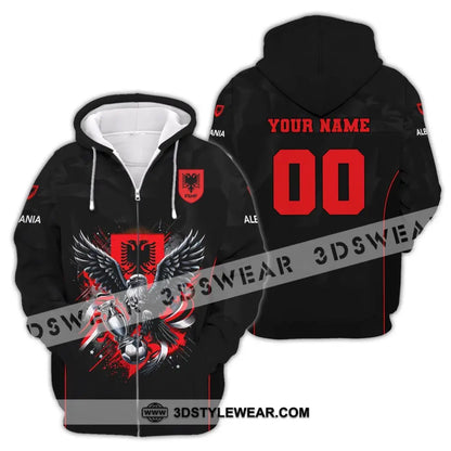 Unisex Shirt Euro 2024 Shirt Custom Name and Number Albania Football Shirt Albania Football Polo Long Sleeve Shirt