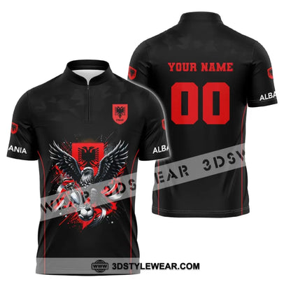 Unisex Shirt Euro 2024 Shirt Custom Name and Number Albania Football Shirt Albania Football Polo Long Sleeve Shirt
