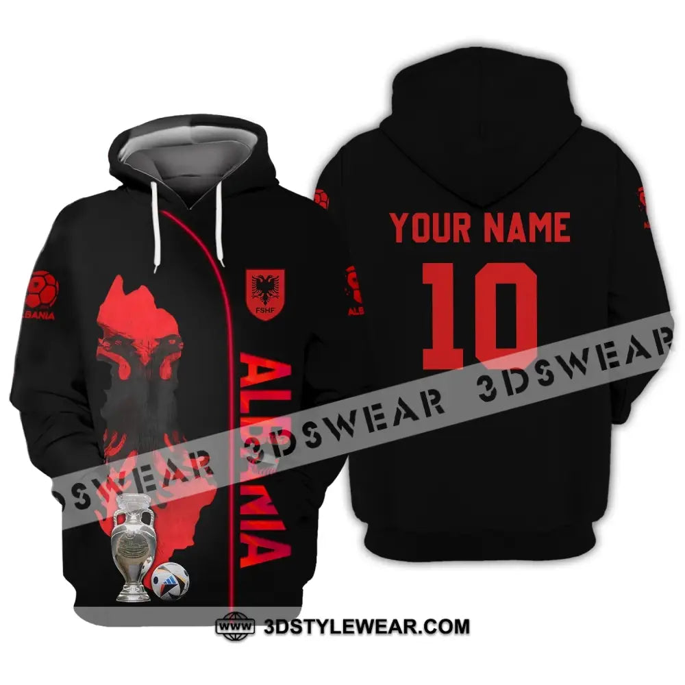 Unisex Shirt - Custom Name And Number Shirt Albania National Team Euro 2024 - Hoodie / S - T-shirt