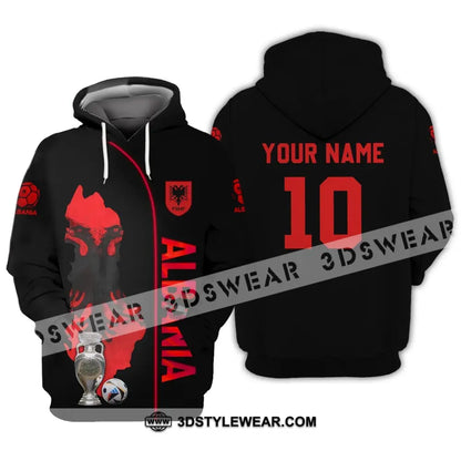 Unisex Shirt - Custom Name And Number Shirt Albania National Team Euro 2024 - Hoodie / S - T-shirt