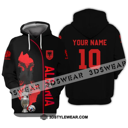 Unisex Shirt - Custom Name And Number Shirt, Albania National Team style option 2