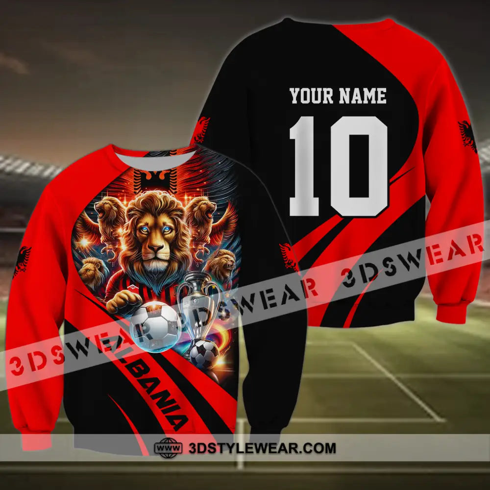 Unisex Shirt - Custom Name And Number Albania Euro 2024 Shirt National Team - Long Sleeve / S - T-shirt