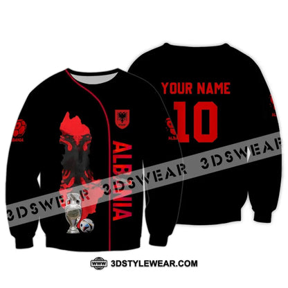 Unisex Shirt - Custom Name And Number Shirt Albania National Team Euro 2024 - Long Sleeve / S - T-shirt