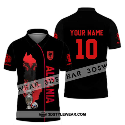 Unisex Shirt - Custom Name And Number Shirt Albania National Team Euro 2024 - Polo Shirt / S - T-shirt