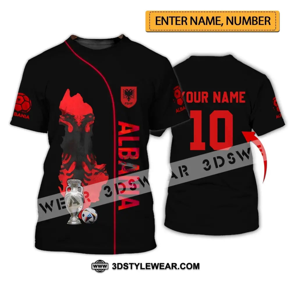 Unisex Shirt - Custom Name And Number Shirt Albania National Team Euro 2024 - T-shirt