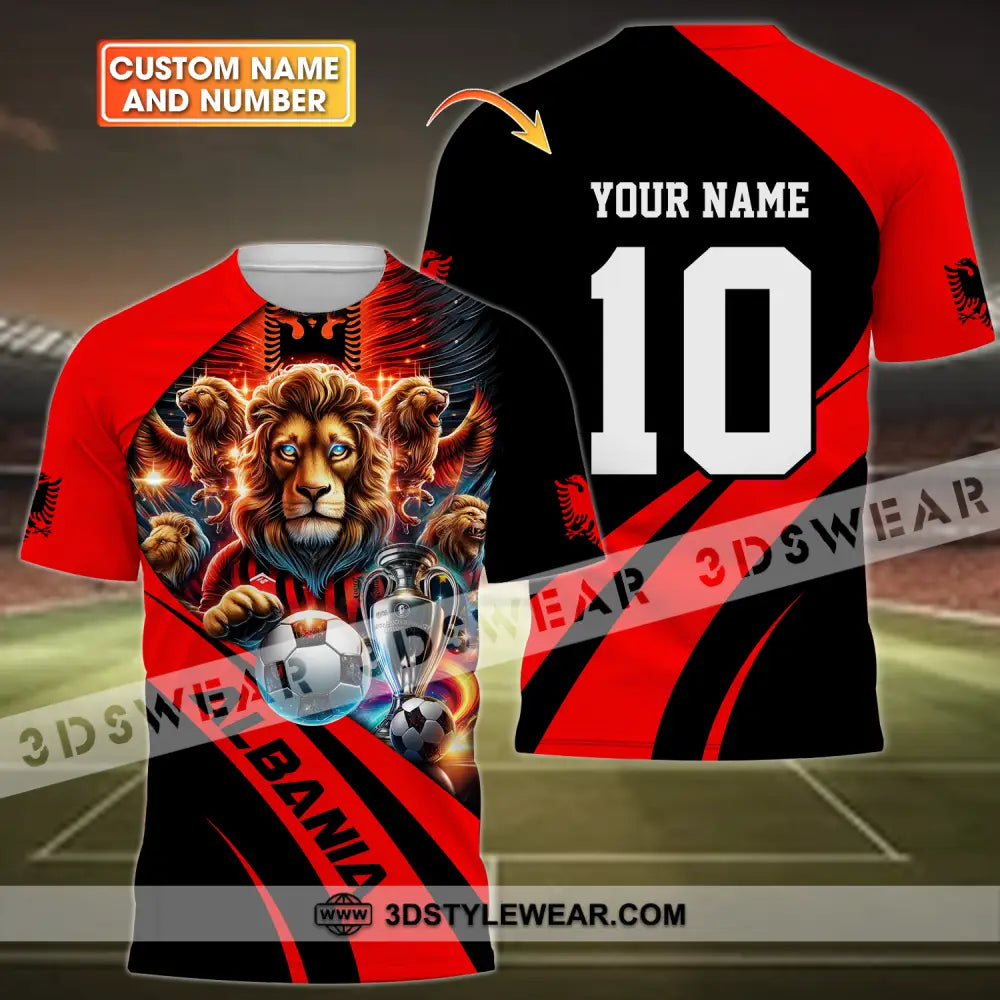 Unisex Shirt - Custom Name And Number Albania Euro 2024 Shirt National Team - T-shirt