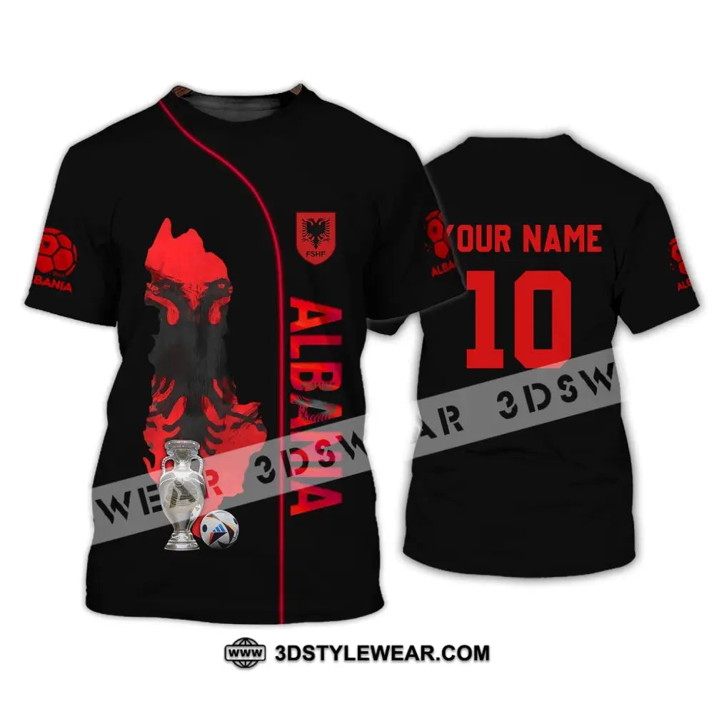 Unisex Shirt - Custom Name And Number Shirt Albania National Team Euro 2024 - T-Shirt / S - T-shirt