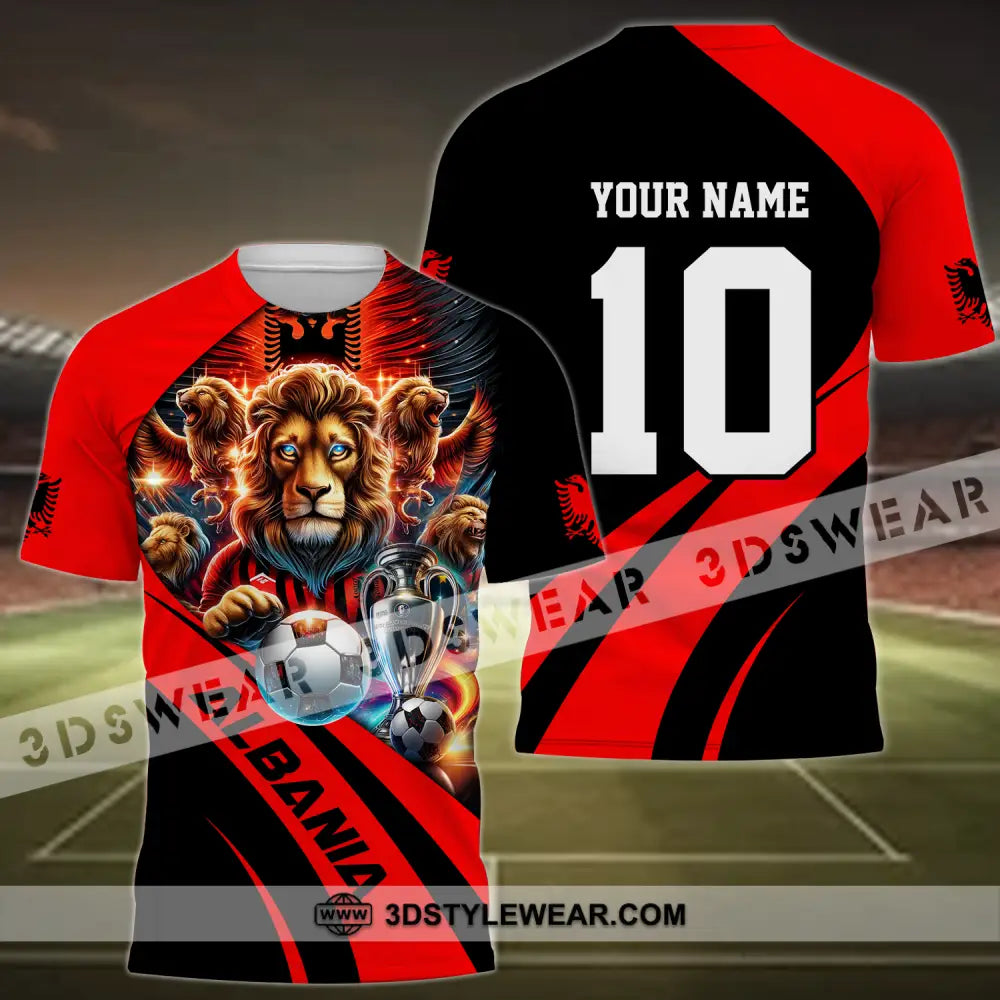 Unisex Shirt - Custom Name And Number Albania Euro 2024 Shirt National Team - T-Shirt / S - T-shirt