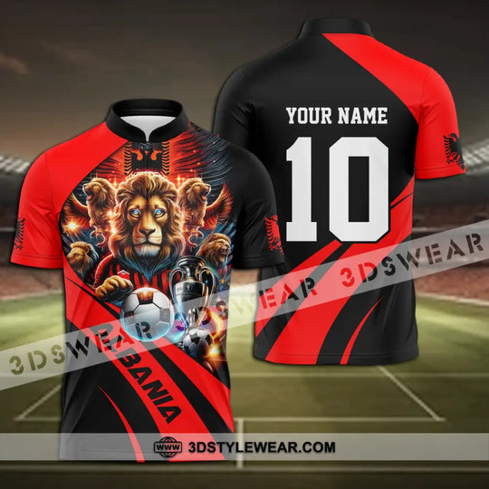 Unisex Shirt - Custom Name And Number Albania Shirt National Team style option 3
