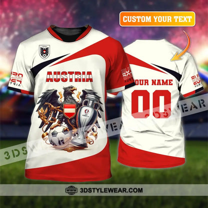 Unisex Shirt Custom Name and Number Austria Football Shirt Austria Football Polo Long Sleeve Shirt - T-Shirt