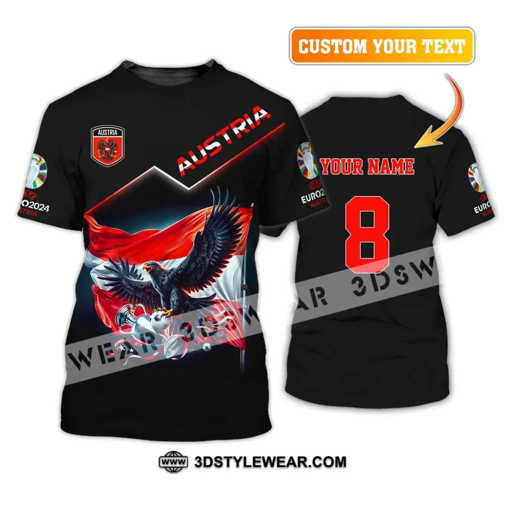 Unisex Shirt Custom Name and Number Austria Football Shirt Austria Football Polo Long Sleeve Shirt - T-Shirt