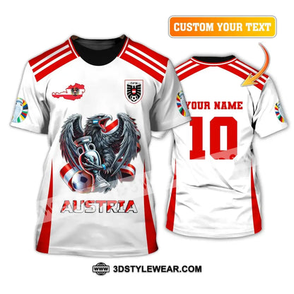 Unisex Shirt Custom Name and Number Austria Football Shirt Austria Football Polo Long Sleeve Shirt - T-Shirt