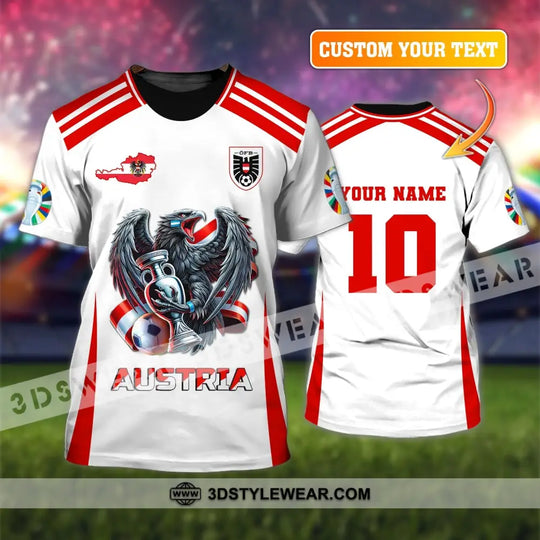 Unisex Shirt, Custom Name and Number Austria Football Shirt, Austria Football Polo Long Sleeve Shirt style option 1